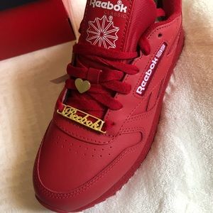 Red Reebok leather Ripple
